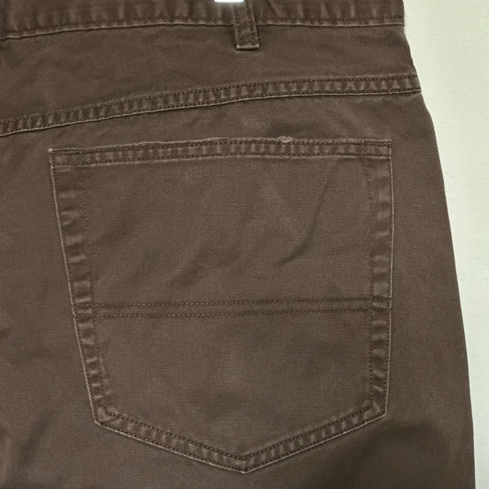 Kenneth Cole Reaction Mens Relaxed Fit Brown Jeans Comfortable Work Casual 38X32
